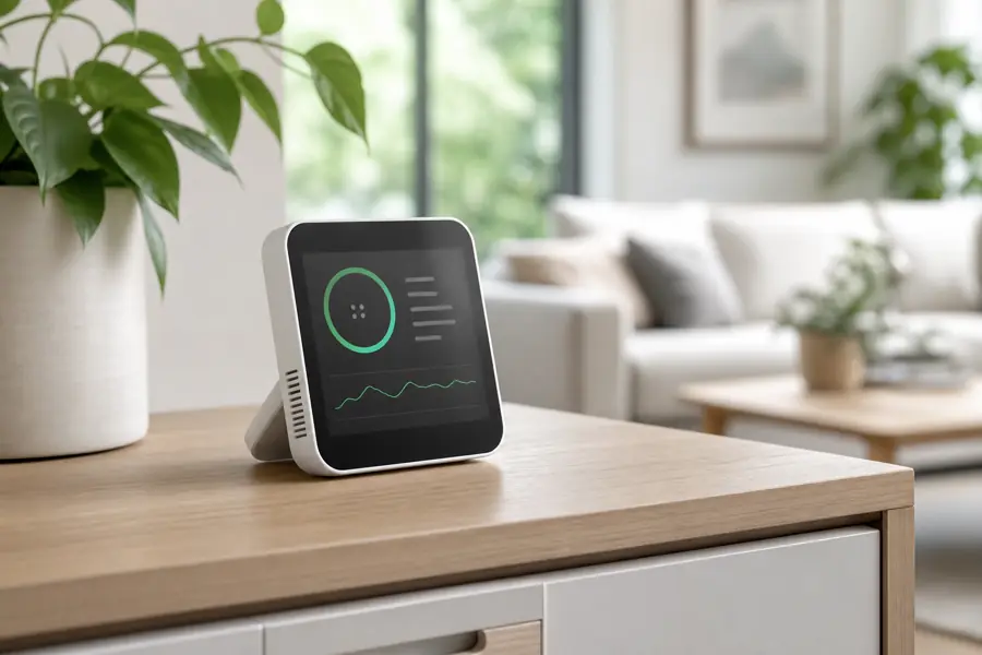 Indoor air quality assessment in a Chicago-area home living room